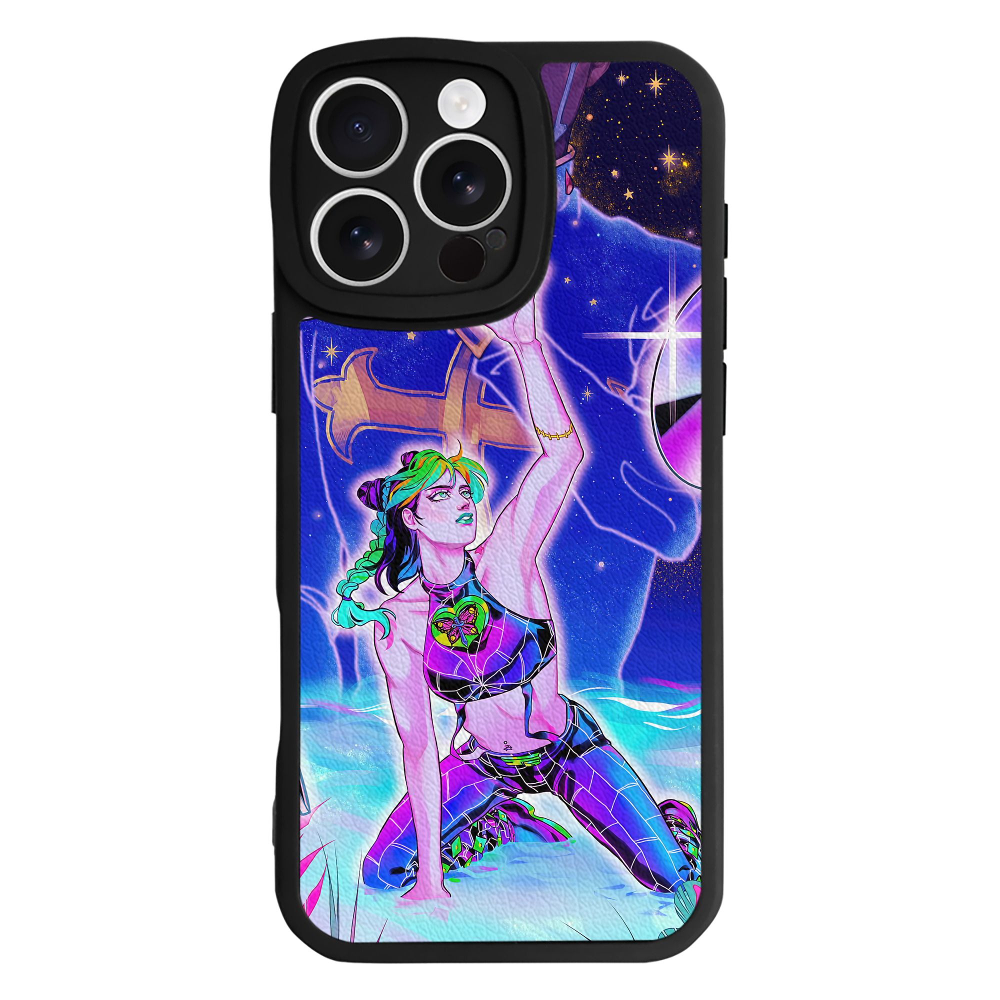 （画像用） ジョジョの奇妙な冒険 JoJo's Bizarre Adventure 【iPhone 16シリーズ対応】シリコンスマホケース（レザー調） 材質：シリコン